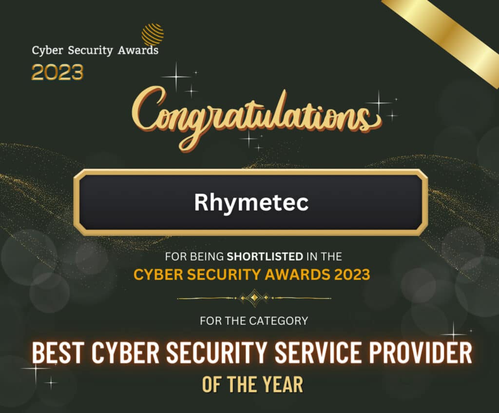 Rhymetec Named a Finalist at the 2023 Cyber Security Awards